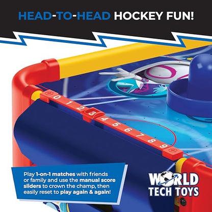Marvel Spidey and His Amazing Friends Kids Air Hockey Table - Tabletop Game with Puck, Pushers & Air Flow System - Spiderman Toys for Kids 4+