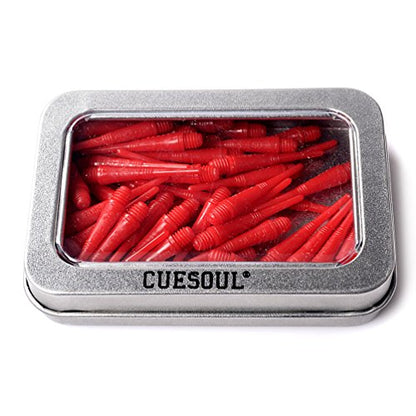 CUESOUL 100 Pieces Soft Tip Points for Soft Tip Darts - color: Red