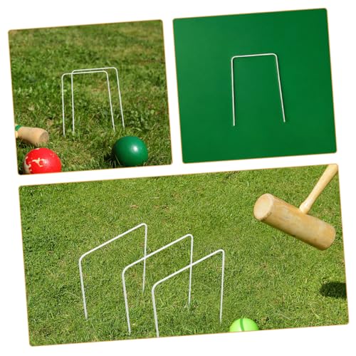Holibanna 10pcs Croquet Wickets Wire Replacement Hoops for Lawn and Backyard Games Easy Setup for Family Fun and Skill Development