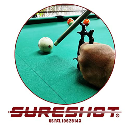 Sure Shot 3-Finger Billiard Mechanical Bridge for Billiards, Hand Held Pool Bridge, Billiards Pool Cue Accessory, The First Ever Handheld Snooker Accessory That Perfects Every Shot!