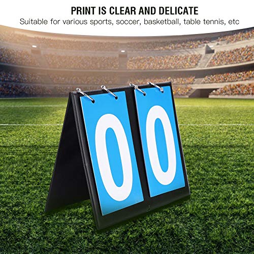 VGEBY1 2/3/4 Digit Portable Flip Sports Scoreboard, Portable Table Top Scoreboards for Table Tennis Basketball(2-Digit)