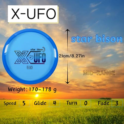 X-UFO Disc Golf Set - Disc Golf Starter Set 5 Pieces, with Putter, Driver, Mid-Range Discs, Mini Discs,Disc Golf Discs Set 170-180 Grams,PDGA Certified Golf Disc (Set 4) - color: Set 4