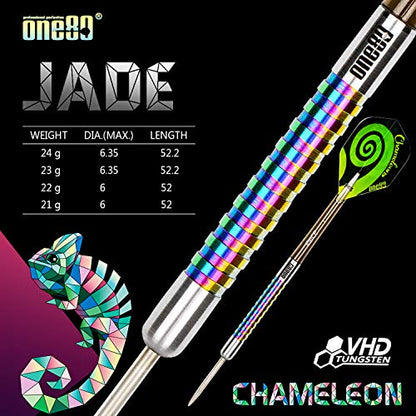 ONE80 90% Tungsten Steel Tip Darts Sets Chameleon, Night Hunter Professional Darts Set - style: JA 24g