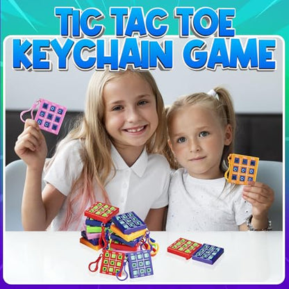 24 Mini Tic Tac Toe Games - Party Favors for Kids 3-5 and Up - 2-Inch Travel Size - Tic-Tac-Toe Keychain Game for Boys & Girls - Goody Bag Stuffers, Classroom Prizes, Valentine's Day, Birthday Gifts - style: 24-Pcs