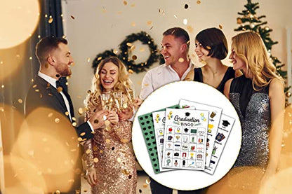 Graduation Bingo Cards, Graduation Game for 24 Players, Grad Party Games for Family Friends Activities, Holiday Party Favors Supplies Decorations(09) - style: Graduation