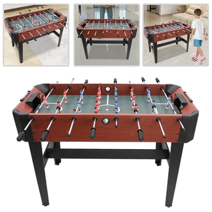 47 Inch Foosball Table, Portable Soccer Game Table Indoor Foosball Game for Kids and Adults