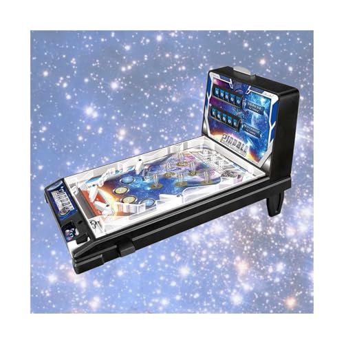 PHATM Electronic Arcade Pinball Machine Classic Pinball Game Machine Preschooler Mini Pinball Toys Tabletop Marble Game Machine with Scorer Lights Sounds