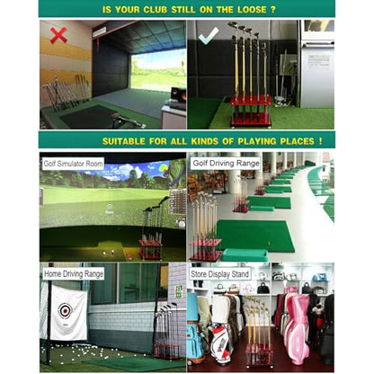 Acrylic Golf Club Stand Holder for Garage, Cue Display Rack Golf Putter Stand for Storage 15 Golf Clubs, Golf Putter Rack Floor for Indoor Home Office