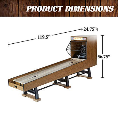 Barrington Roll and Score Multiple Styles Roll & Score Classic Arcade Game Collection, Durable & Stylish Designs with Game Balls, Perfect for Family Game Rooms - style: 10 Ft Tan & Brown