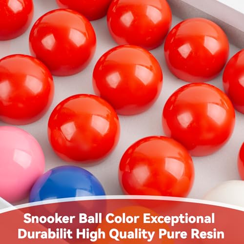22 Pcs Snooker Ball Standard Set 2-1/16 inch - 52.5 mm Billiard Balls Set Suitable for Official Game Ball/British Billiard
