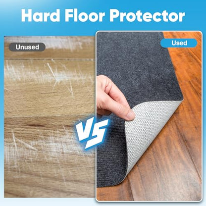 55"x35" Anti-Slip Computer Chair Mat for Hardwood Floors Dark Grey | Large Computer Gaming Chair Mat. for Office Home Gym. for Wood and Tile Floor. Easy Clean. Floor Protection Office Rug.