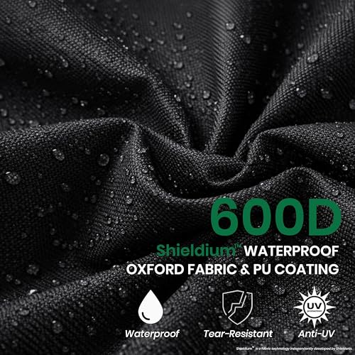 PingPong Table Cover 600D Heavy Duty Oxford Fabric 9x5 FT Universal Fit for Folding & Flat Tables, Waterproof Sunproof for Indoor Outdoor Use with Paddle Storage Bag