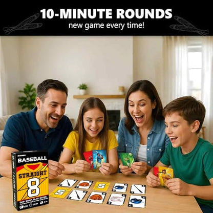 Quokka Baseball Fast-Paced Card Game for Kids & Adults – 128 Cards & Easy Rules – Quick & Fun Matching Game – 2-4 Players – Ages 8+ – Perfect for Family Games Night, Travel and Parties - color: Baseball