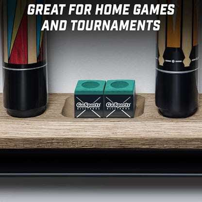 GoSports Premium Pool Cue Chalk Cube 12 Pack - Black, Blue, Red, or Green - Billiards Pool Stick Chalk - color: Green