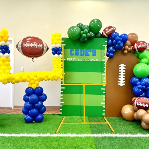 Jenaai Gaint 70.8 X 31.5 Football Party Decoration Large Plastic Football Goal Field Post Centerpiece for Game Day Soccer Bowl Birthday Sport Party Outdoor Indoor Decor
