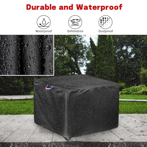 42 x 42 Patio Table Cover, 42 Inch Square Patio Table Cover for Outdoor Furniture Waterproof, Heavy Duty Protective Covers Fit Square Tabletop