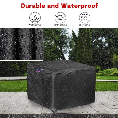 42 x 42 Patio Table Cover, 42 Inch Square Patio Table Cover for Outdoor Furniture Waterproof, Heavy Duty Protective Covers Fit Square Tabletop