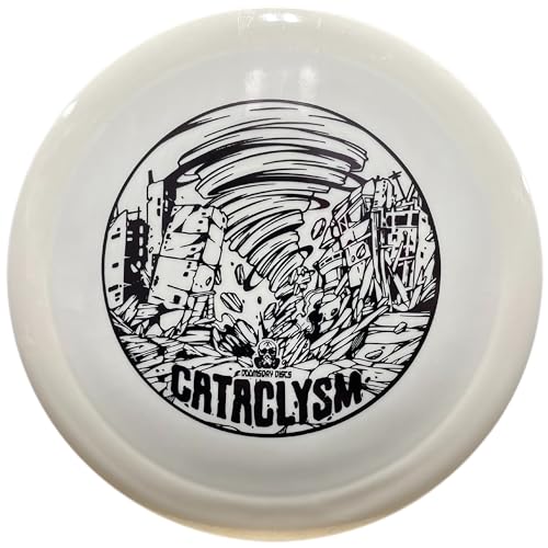 DOOMSDAY DISCS Cataclysm Disc Golf Advanced Distance Driver in Survival Plastic - color: White
