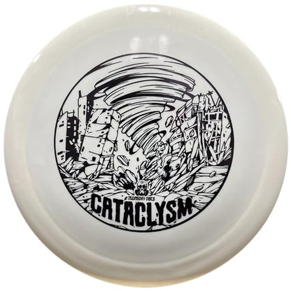 DOOMSDAY DISCS Cataclysm Disc Golf Advanced Distance Driver in Survival Plastic - color: White