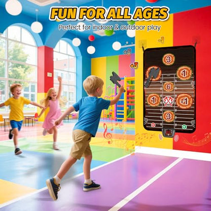 TERRAMUS Axe Throwing Target Game Set, Electronic Scoring Throwing Game Toys Gifts for Kids Age of 3-10+ Years Old Boys & Girls, Backyard Indoor & Outdoor Yard Carnival Sport Party Play Game