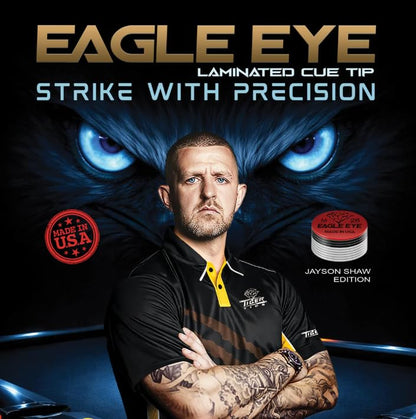 Eagle Eye Laminated Pool/Billiard Cue Tip Jayson Shaw Edition - Medium