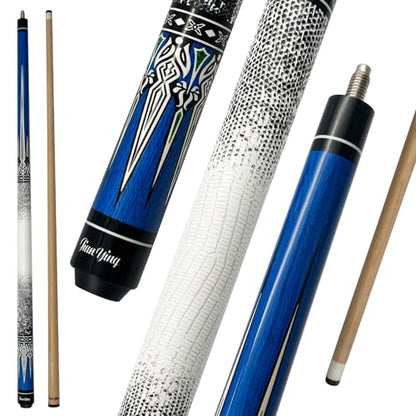 Professional Pool Cue 58" 10.5/12.5mm Tip Maple Shaft 1/2 Joint Ergonomic Grip Billiard Stick for Adults - color: PC24-10.5-SET
