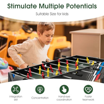 GLACER 4-in-1 Multi Game Table Combo Set w/Foosball, Air Hockey, Billiards & Ping Pong, 49" Professional Game Center for Home, Game Room & Family Night, Adults & Kids