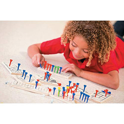 Fun Express Wooden Board Games Set 12 Pack - Classic Travel Games for Kids & Adults | Mini Peg Board Games, Checkers & Tic Tac Toe | Portable Family Game Night Collection for Road Trips & Camping
