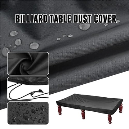 Waterproof Billiard Table Dust Cover Protector Furniture Black Accessories(285x158x20cm) - size: 285x158x20cm