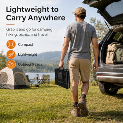 Folding Grill Table Camping Table with Mesh Desktop, Lightweight & Portable Outdoor Picnic Table, Height Adjustable Portable for Outside Inside Use - size: Regular Size
