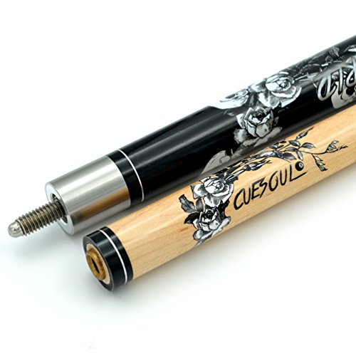CUESOUL 58 inch 1/2 Maple Pool Cue Stick Kit-Rockin Series - color: G301, size: 21oz