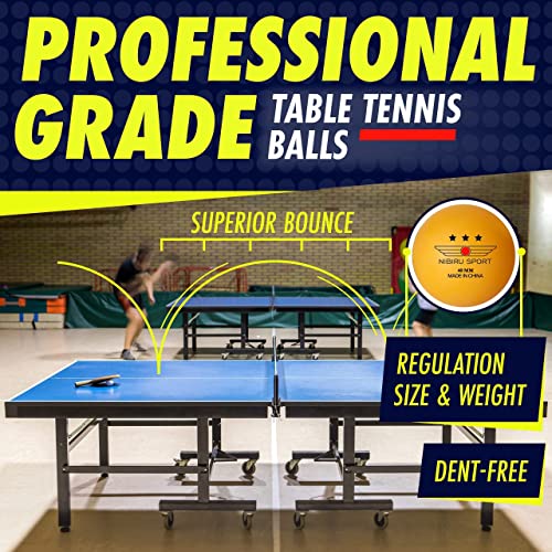NIBIRU SPORT Professional Ping Pong Paddle Sets, 2 Paddle or 4 Paddle Table Tennis Set with Tournament Quality Balls and Carry Bag/Storage Case, Table Tennis Equipment & Ping Pong Accessories - size: 4 paddle set