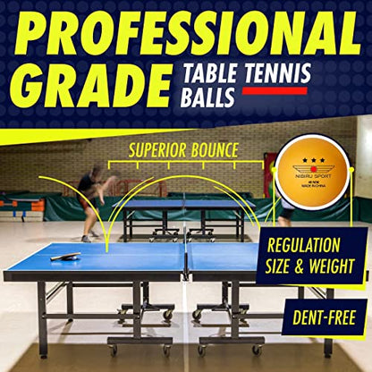 NIBIRU SPORT Professional Ping Pong Paddle Sets, 2 Paddle or 4 Paddle Table Tennis Set with Tournament Quality Balls and Carry Bag/Storage Case, Table Tennis Equipment & Ping Pong Accessories - size: 4 paddle set