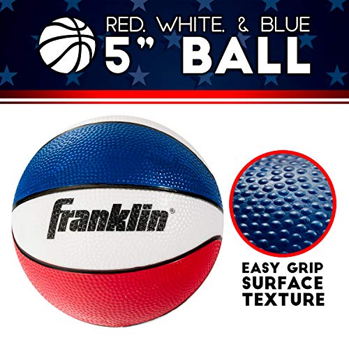 Franklin Sports Mini Basketball Hoops-Indoor Over The Door Mini Hoop+Basketball Sets-Perfect Accessory for Bedroom+Office - size: 17.75" x 12" (Pack of 1), style: Red, White, Blue - 17.75" x 12"