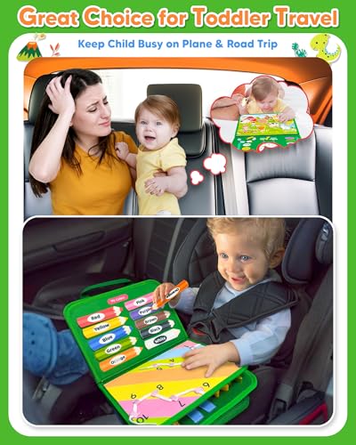Gojmzo Busy Board Montessori Toys for Toddler Year Old Boy Girl Birthday Gifts, Busy Book Sensory Toys for Toddlers, Learning Educational Toddler Travel Activities - style: Green/P8