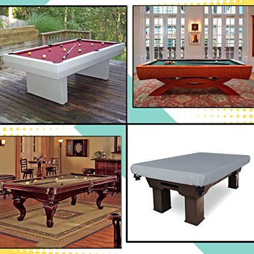 Covers & All Pool Table Cover, Made of 18 Oz Cover Tuff, Waterproof, Ideal for Extreme Weather (96" W x 48" D x 8" H, Grey) - color: Grey, size: 96" W x 48" D x 8" H