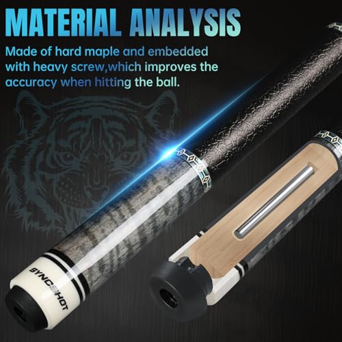 Carbon Fiber Pool Cue Stick 58" Professional Pool Sticks for Adults Full Carbon Technology Tacos De Billiar Low Deflection Billiard Pool Table Cues 3 Colors Available - color: 20oz-Grey carbon fiber pool cue stick