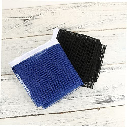 balacoo 2pcs Regulation Table Tennis Net Durable Nylon Pong Net for Use Lightweight Replacement Mesh for Home Office Classroom Play Black