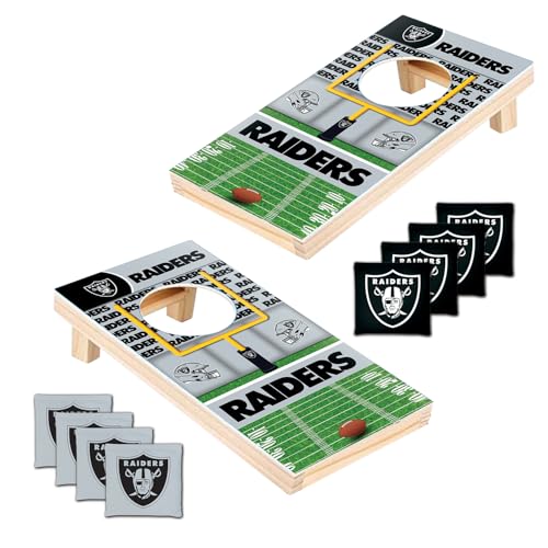 MasterPieces Officially Licensed NFL Tabletop Cornhole for Adults - style: Las Vegas Raiders