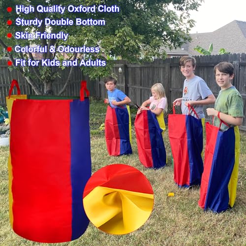 2 in 1 Pool Toys Games Set Inflatable Tic Tac Toe with Cup Holder, Potato Sack Race Bags for Kids Adults, Egg Spoon Relay Race, 3 Legged Race Bands, Ring Toss, Outdoor Yard Carnival Field Day Game