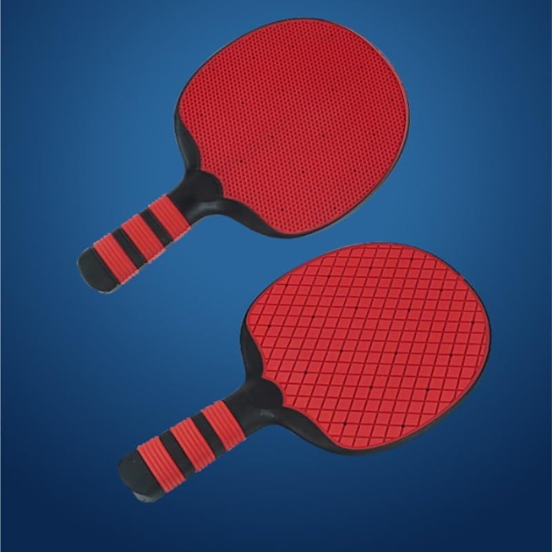 Molded Training Competition Table Tennis Racket Set with Straight Handle High Elasticity Rubber Coating - color: white-Dinosaur Doodle4