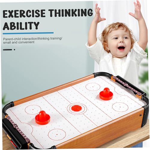 Air Hockey Table for Kids, 20 x 12 x 4 Portable Small Air Hockey Table, Floating Games with Electric Fan, Puzzle Tabletop Games for Kids Boy Girl, No Battery