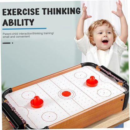 Air Hockey Table for Kids, 20 x 12 x 4 Portable Small Air Hockey Table, Floating Games with Electric Fan, Puzzle Tabletop Games for Kids Boy Girl, No Battery