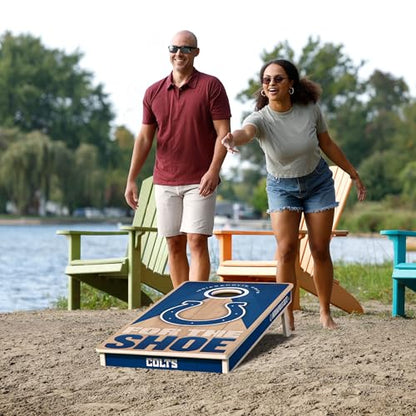 YouTheFan NFL 2' x 4' Slogan Series Professional Wood Cornhole Game - color: Indianapolis Colts