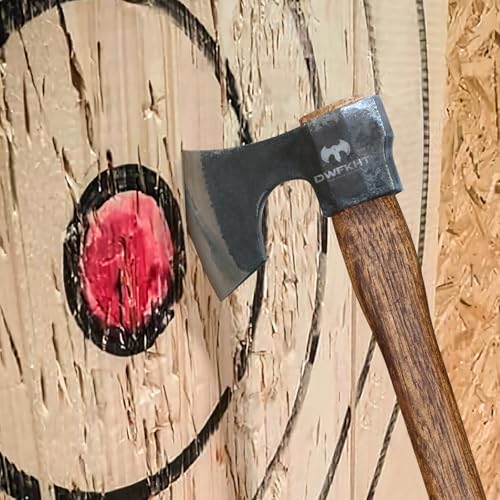 16.5" Throwing Axe, 3 Pack Throwing Axe Set with 1065 High Carbon Steel & Hickory Wood Handle, Perfect for Axe Throwing Games, Competition and Recreation, Ideal Gift for Men (Black) - color: 3 Pack Black