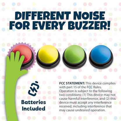 Chuckle & Roar Category and Matching Family Game Night Buzzers