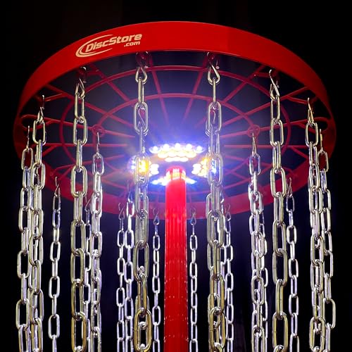 Disc Store Disc Golf Basket Light - Water-Resistant Disc Sports Golf Hole Lights with Stepless Dimming, White LED & Yellow Natural Lights, Up to 72-Hour Runtime