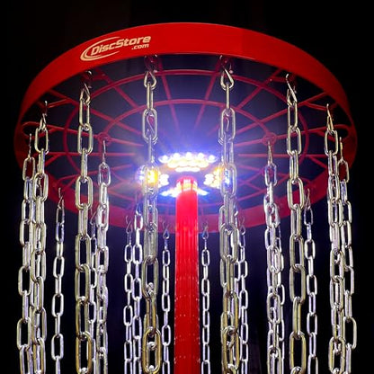Disc Store Disc Golf Basket Light - Water-Resistant Disc Sports Golf Hole Lights with Stepless Dimming, White LED & Yellow Natural Lights, Up to 72-Hour Runtime