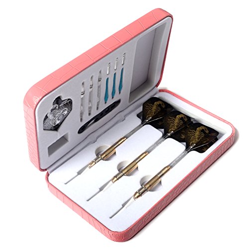 CUESOUL Soft Tip Darts Set Plastic Tip with Dart Case - color: 16g-Brass-Luxury Case-02