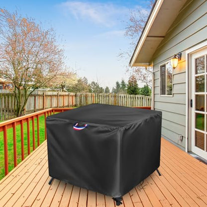 42 x 42 Patio Table Cover, 42 Inch Square Patio Table Cover for Outdoor Furniture Waterproof, Heavy Duty Protective Covers Fit Square Tabletop